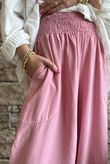 Basso Shirring Wide Leg Pant Rose